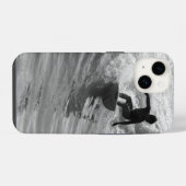波に乗る グレースケール Case-Mate iPhoneケース iPhone 14ケース (裏面横)