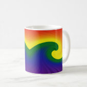 波に乗る コーヒーマグカップ (正面右)