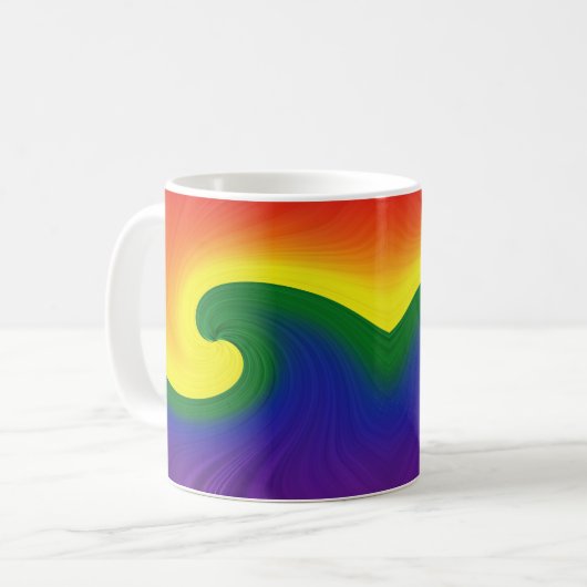 波に乗る コーヒーマグカップ (正面左)