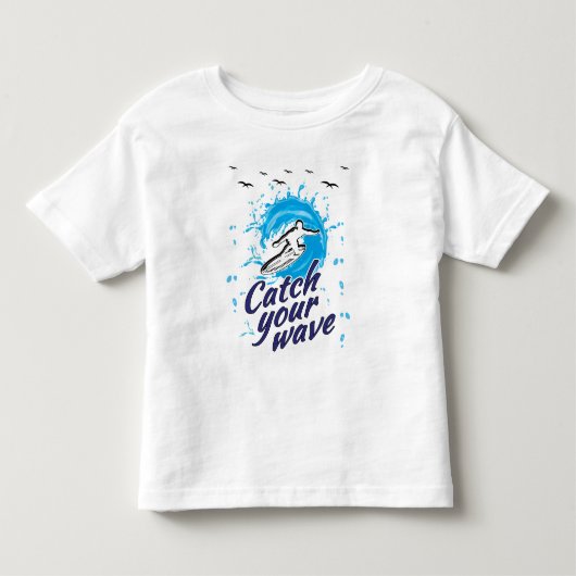 波に乗る トドラーTシャツ (正面)