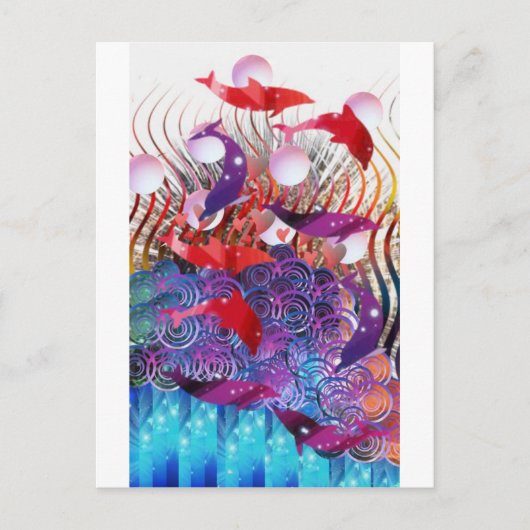 波に乗る ポストカード (正面)