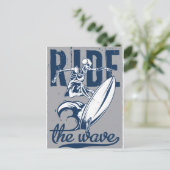 波に乗る ポストカード (スタンド正面)