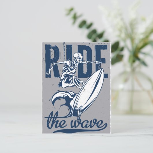 波に乗る ポストカード (スタンド正面)