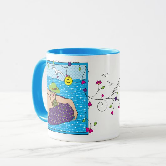 波に乗る マグカップ (正面左)