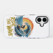 波に乗る iPhone 16ケース (裏面横)