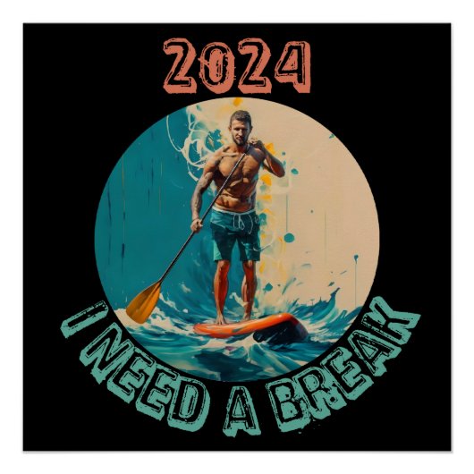 波に乗る:supパドルボードサーフィン版 ポスター (正面)