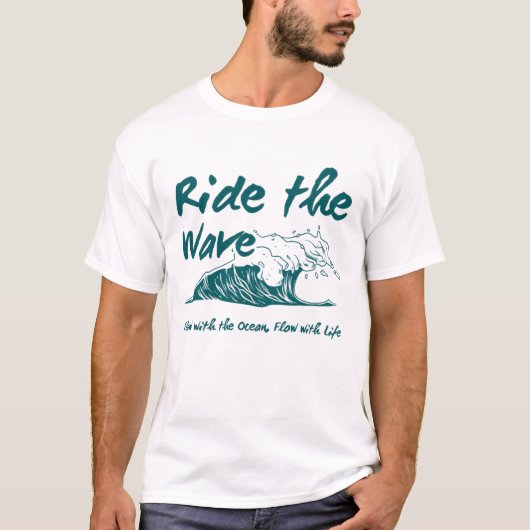 波に乗れ サーフ デザイン Tシャツ (正面)