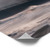 波に囲まれた灯台 ポスター (角)