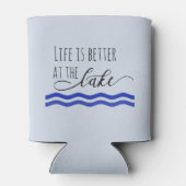 波に打ち寄せる湖で人生は良い 缶クーラー (裏面)