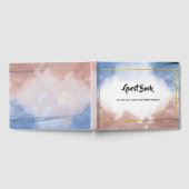 波に染まる繊細な水色 ゲストブック (全面)