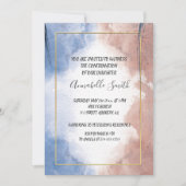 波に触れる繊細な水彩確認 招待状 (正面)