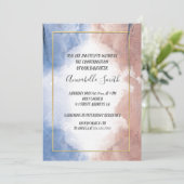 波に触れる繊細な水彩確認 招待状 (スタンド正面)