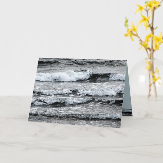 波に カード (黄色い花)