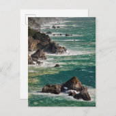 波のある海岸風光明媚 ポストカード (正面/裏面)