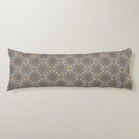 波のある白黒のダイヤモンド ボディピロー (正面)