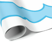 波のおもしろいでお洒落な鮫のひれ ラッピングペーパー (ロールコーナー)