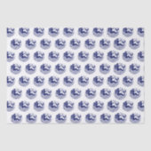 波のなかのセクシーなマーメイド 青 DIY 薄葉紙 (正面)