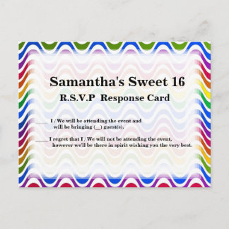 波のみ – 一次 インビテーションポストカード