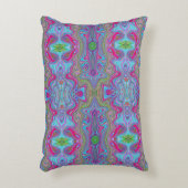 波のような空数々の色のパタトリップ(幻覚体験)のようなーン アクセントクッション (正面(垂直))