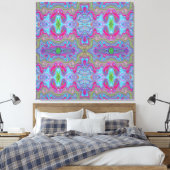 波のような空数々の色のパタトリップ（幻覚体験）のようなーン キャンバスプリント (インサイチュ (寝室))