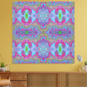 波のような空数々の色のパタトリップ（幻覚体験）のようなーン キャンバスプリント (インサイチュ (リビング))