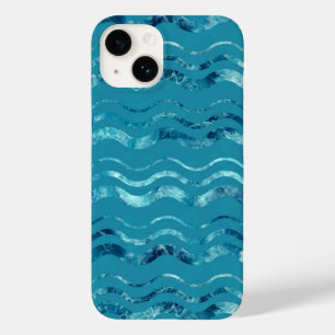 波のような青い海模様 Case-Mate iPhone 14ケース