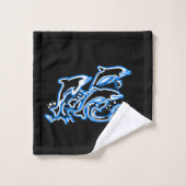 波のイルカ バスタオルセット (ウォッシュタオル)