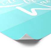 波のウォールアートに乗る ポスター (角)