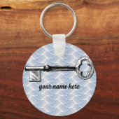 波のカスタマイズ可能キーチェーン キーホルダー (正面)