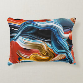 波のカラフル流れ(&S) アクセントクッション