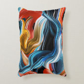 波のカラフル流れ(&S) アクセントクッション (正面(垂直))