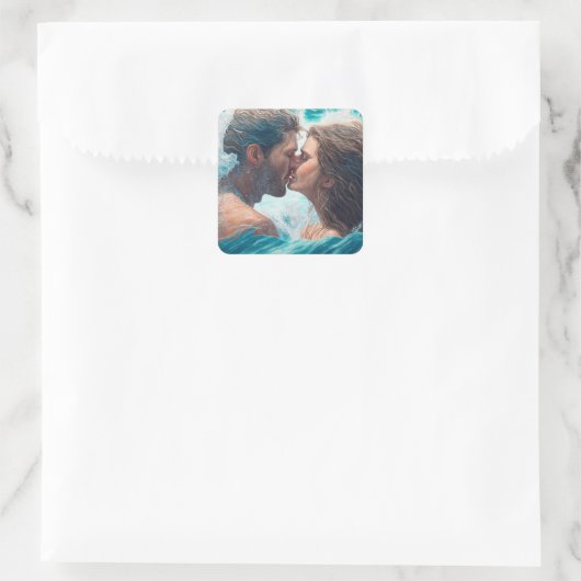 波のキス スクエアシール (バッグ)