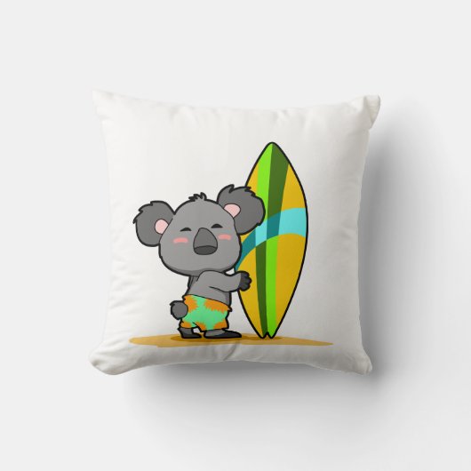 波のコアラの枕 クッション (正面)