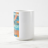 波のコントラスト コーヒーマグカップ (中央)