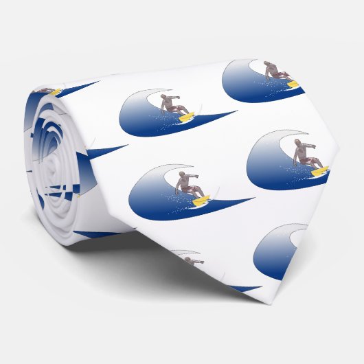波のサーフィン ネクタイ (ロール)