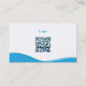 波のシンプルな名刺(ピンク) 名刺 (裏面)