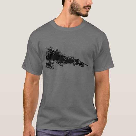 波のジェット機のスキー Tシャツ (正面)