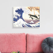 波のスケルトン素晴らしの幽霊 キャンバスプリント (インサイチュ (リビング))