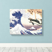 波のスケルトン素晴らしの幽霊 キャンバスプリント (インサイチュ (ウッドフロア))