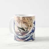 波のスケルトン素晴らしの幽霊 コーヒーマグカップ (正面左)