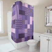 波のストライプ点：シームレモダンス。 シャワーカーテン (インサイチュ)