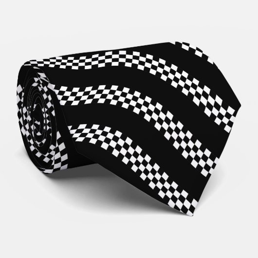 波のチェック ネクタイ (ロール)