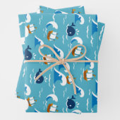 波のパターンで移動 ラッピングペーパーシート (インサイチュ)