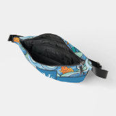 波のパターンの中の魚 ファニーパック (見開き)