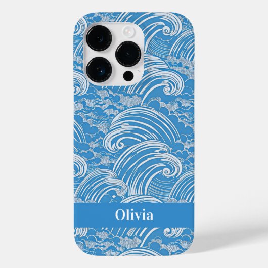波のパター日本のン名 Case-Mate iPhoneケース (裏面)