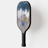 波のビーチ-抽象芸術 ピックルボールラケット (左)