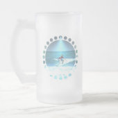 波のビールのジョッキをつかまえること フロストグラスビールジョッキ (左)