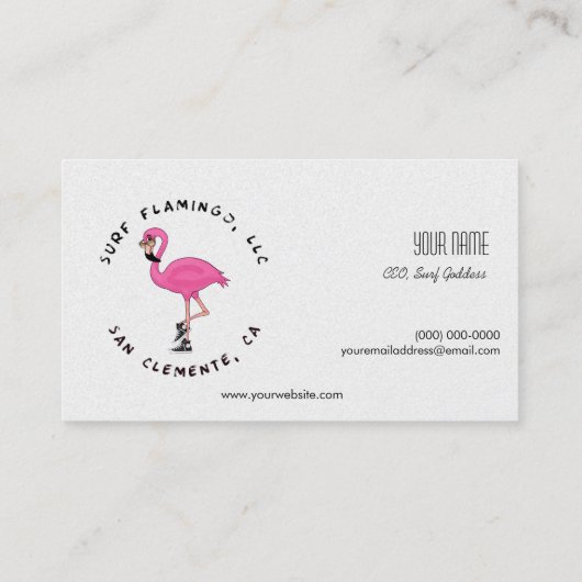 波のフラミンゴLLC 名刺 (裏面)