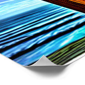 波のポスターによる茶色の十字 ポスター (角)