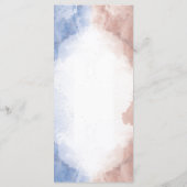 波のメニューに添えられた繊細な結婚水色 プログラム (裏面)